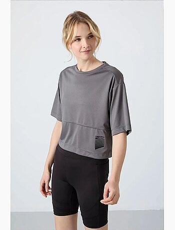 T-shirt femme oversize court tommy