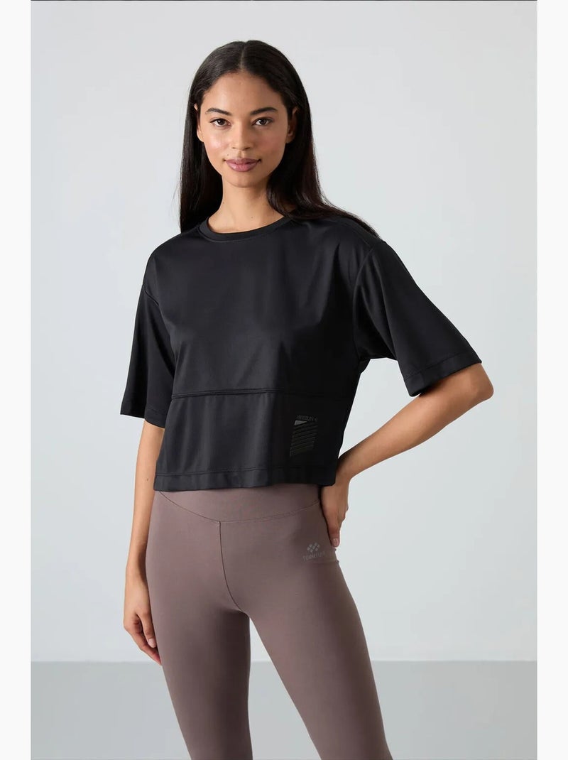 T-shirt femme oversize court tommy Gris foncé - Kiabi