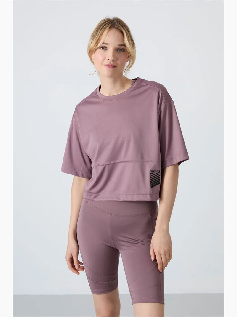 T-shirt femme oversize court tommy Gris foncé - Kiabi