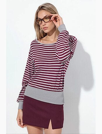 T-shirt femme rayé à manches longues busem