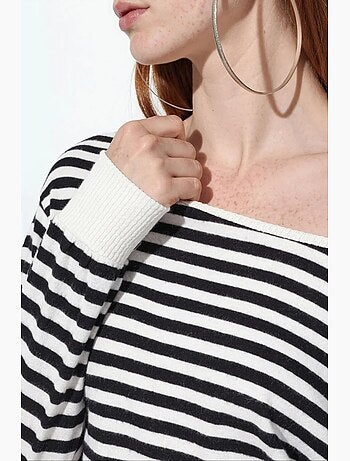 T-shirt femme rayé à manches longues busem
