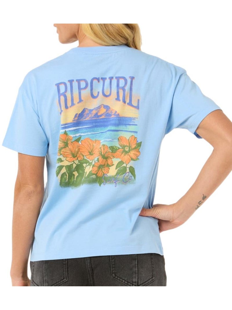 T-Shirt  Femme Rip Curl Joya Relaxed Bleu - Kiabi