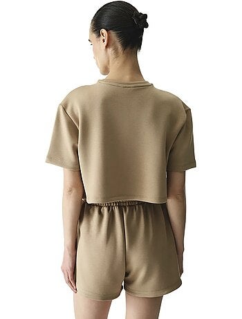 T-shirt femme silky feel à surpiqûres penti