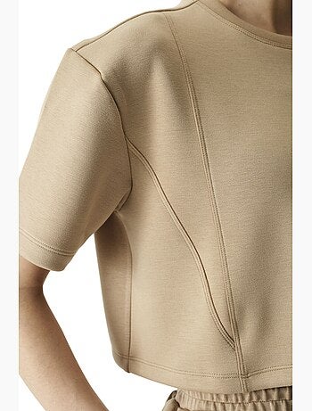 T-shirt femme silky feel à surpiqûres penti