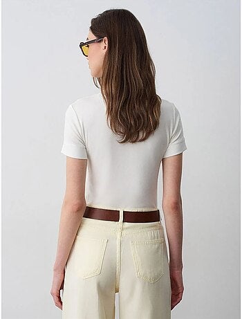 T-shirt femme slim à col rond dilvin