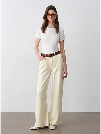 T-shirt femme slim à col rond dilvin