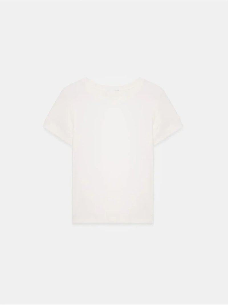 T-shirt femme slim à col rond dilvin Blanc cassé - Kiabi
