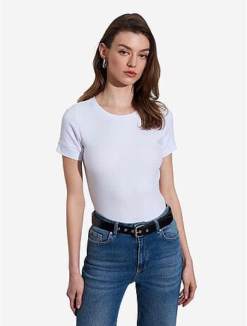 T-shirt femme slim à col rond dilvin
