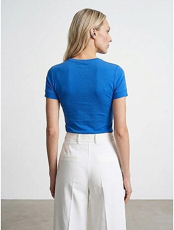 T-shirt femme slim à col rond dilvin