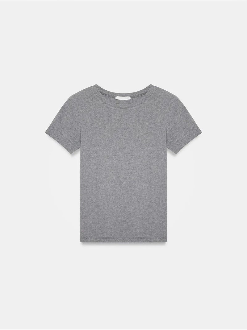 T-shirt femme slim à col rond dilvin Gris - Kiabi