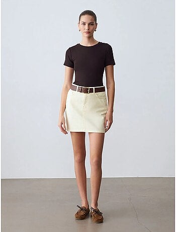 T-shirt femme slim à col rond dilvin