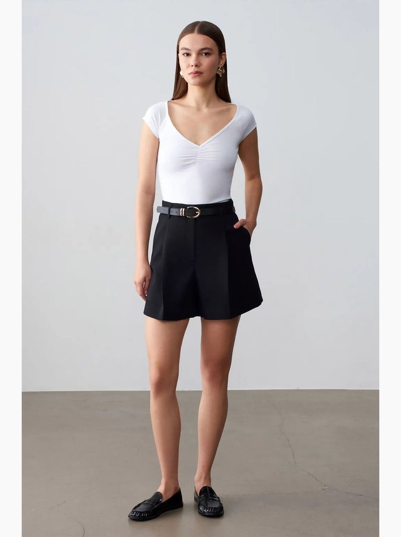 T-shirt femme slim à col v dilvin Blanc - Kiabi