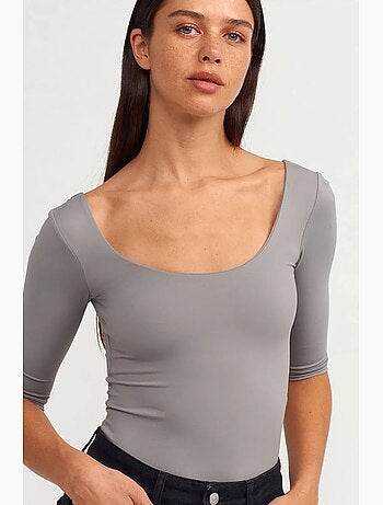 T-shirt femme slim en nylon et élasthanne dilvin