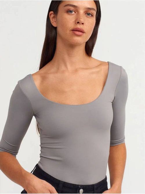 T-shirt Femme Slim En Nylon Et Élasthanne - Kiabi