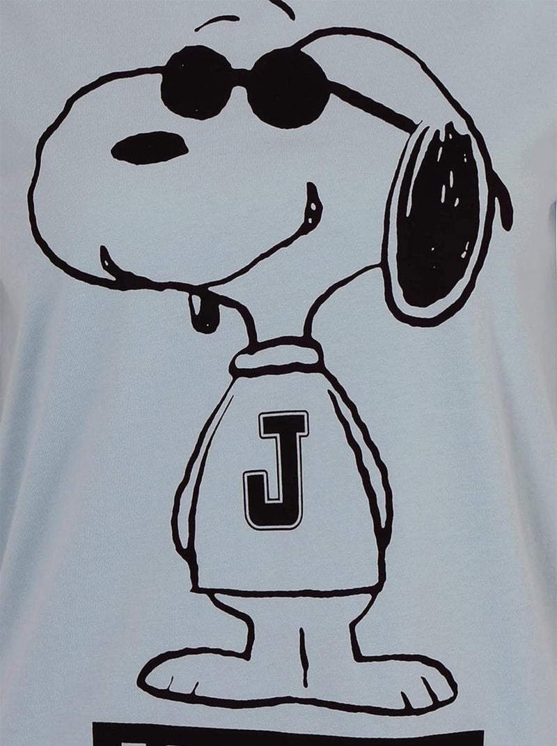 T-shirt Femme Snoopy Peanuts Joe Cool - 100% Coton - Bleu Bleu - Kiabi