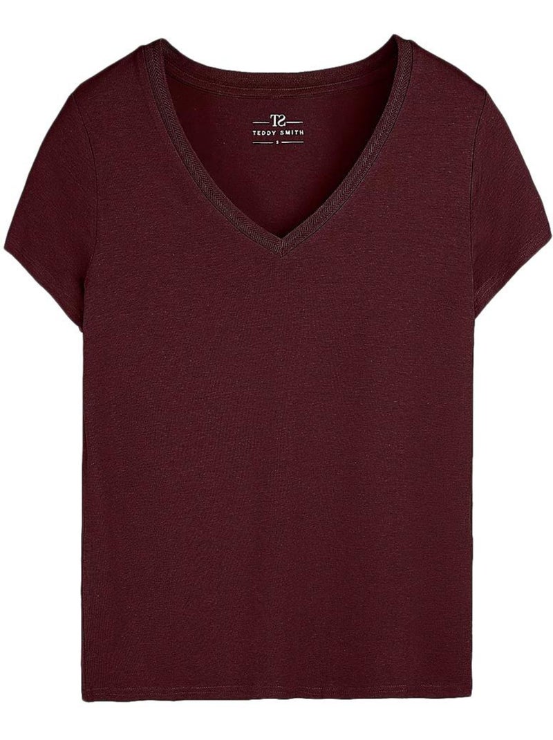 T-shirt femme teddy smith Bordeaux - Kiabi