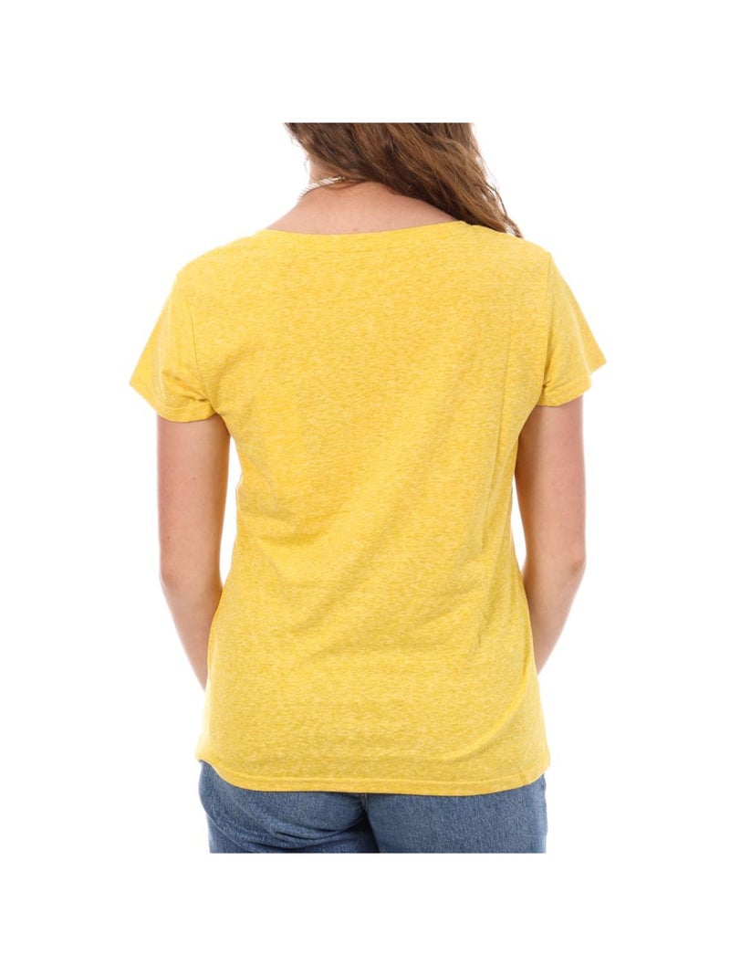 T-shirt Femme Teddy Smith Jaune - Kiabi