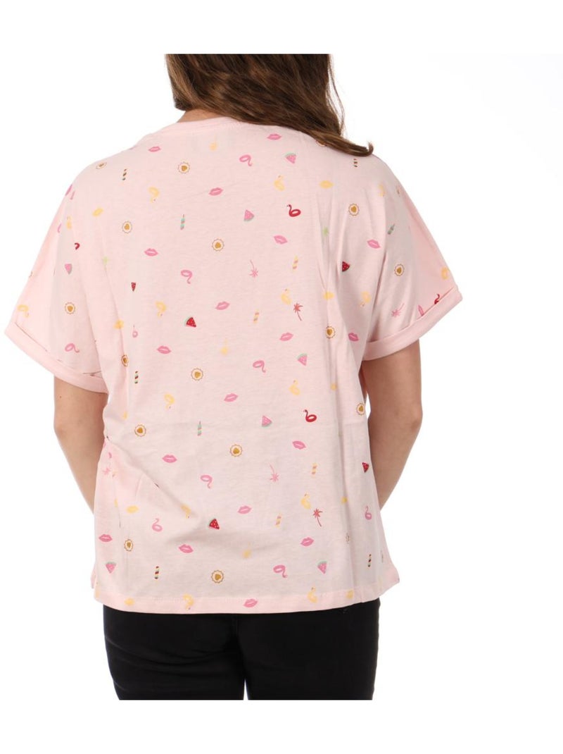 T-Shirt Femme Teddy Smith Rose - Kiabi