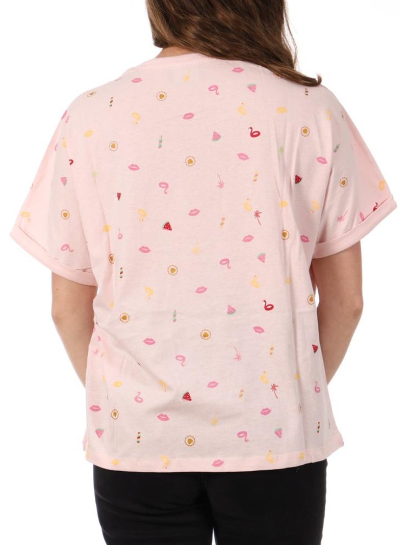 T-Shirt Femme Teddy Smith Rose - Kiabi