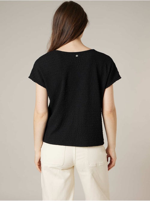 T-shirt femme texturé 'Deeluxe' - Kiabi