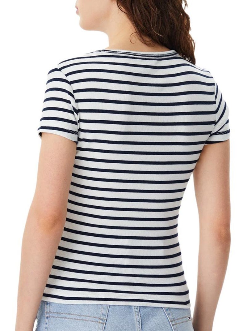 T-shirt femme tommy hilfiger Blanc - Kiabi