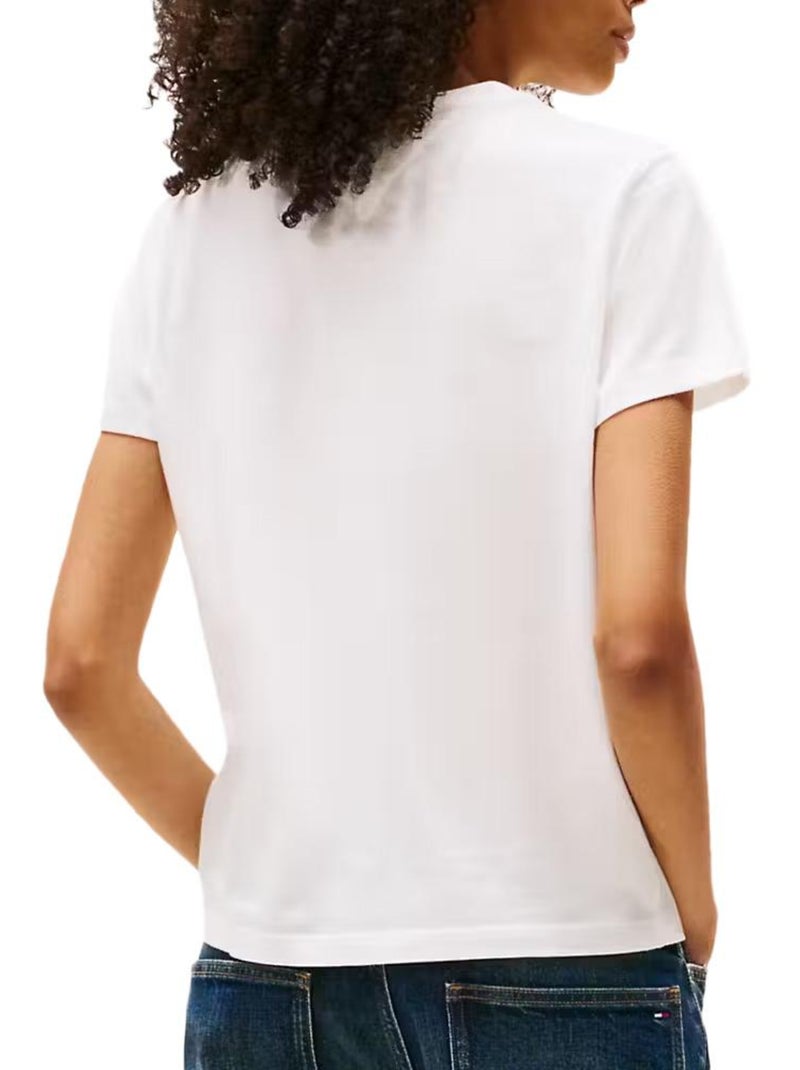 T-shirt Femme Tommy Hilfiger Blanc - Kiabi