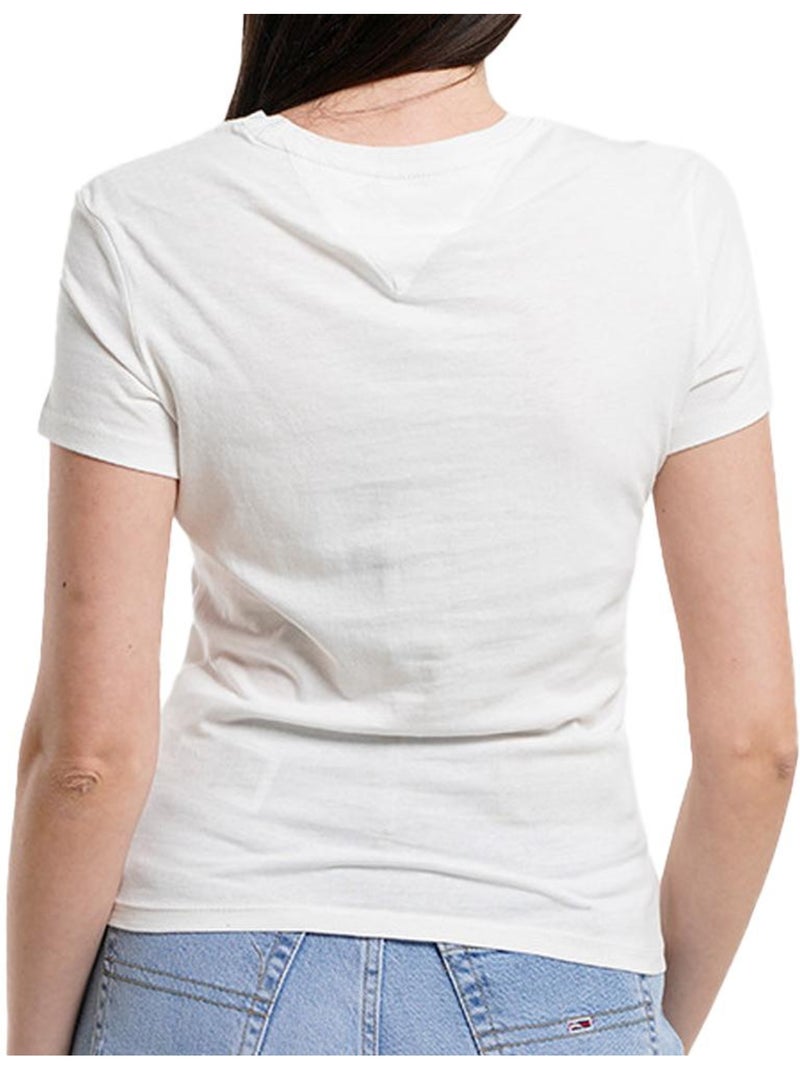 T-shirt femme tommy hilfiger Blanc - Kiabi