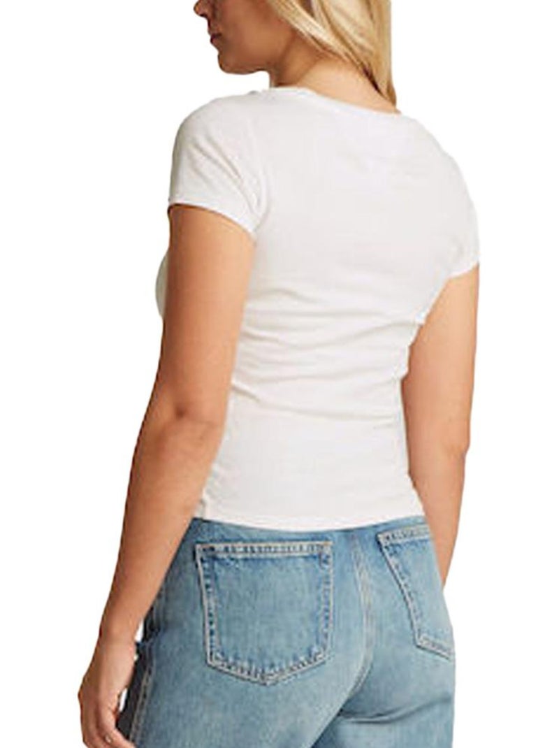 T-shirt Femme Tommy Hilfiger Ecru - Kiabi