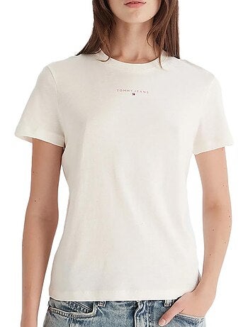 T-Shirt Clair Femme Tommy Hilfiger Linear