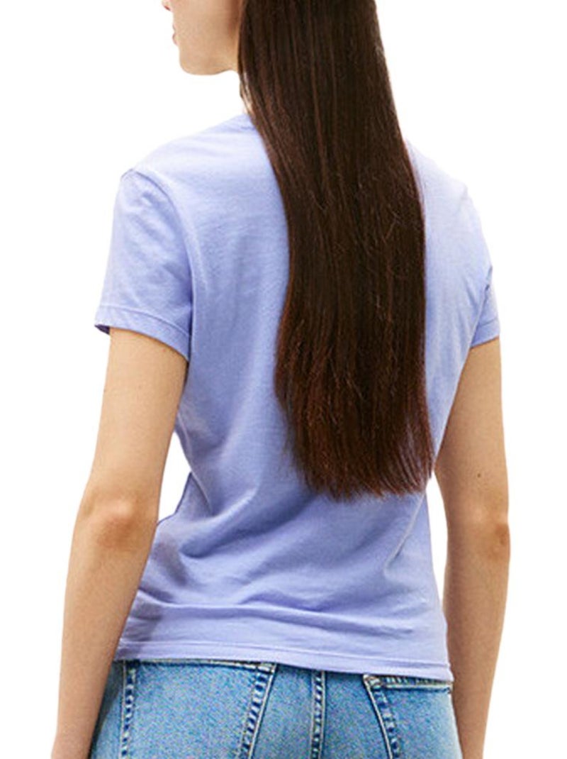 T-shirt femme tommy hilfiger logo Violet - Kiabi