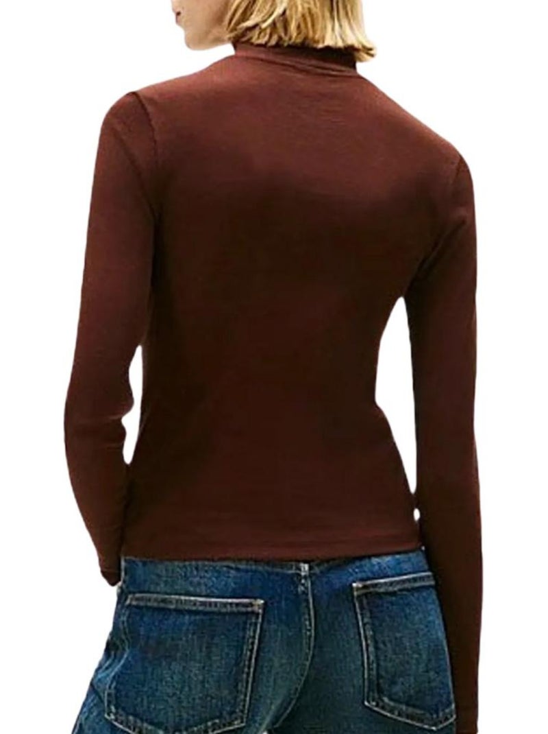 T-shirt Femme Tommy Hilfiger Marron cappuccino - Kiabi