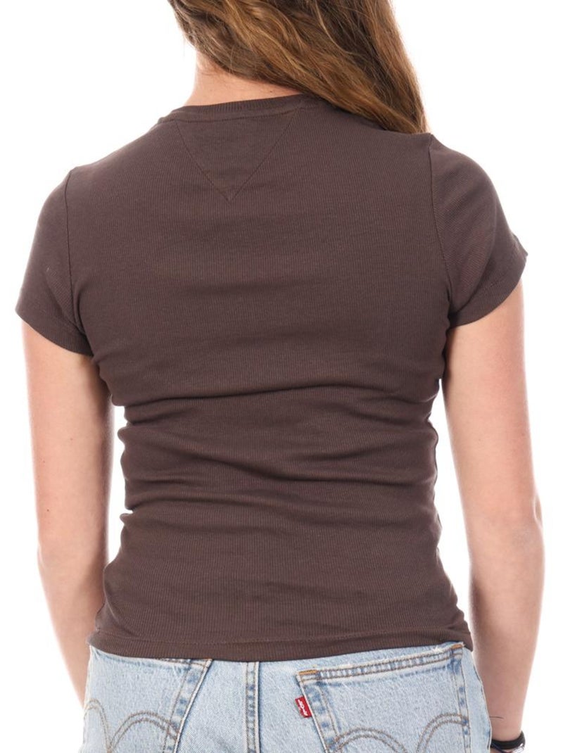 T-Shirt Femme Tommy Hilfiger Marron cappuccino - Kiabi