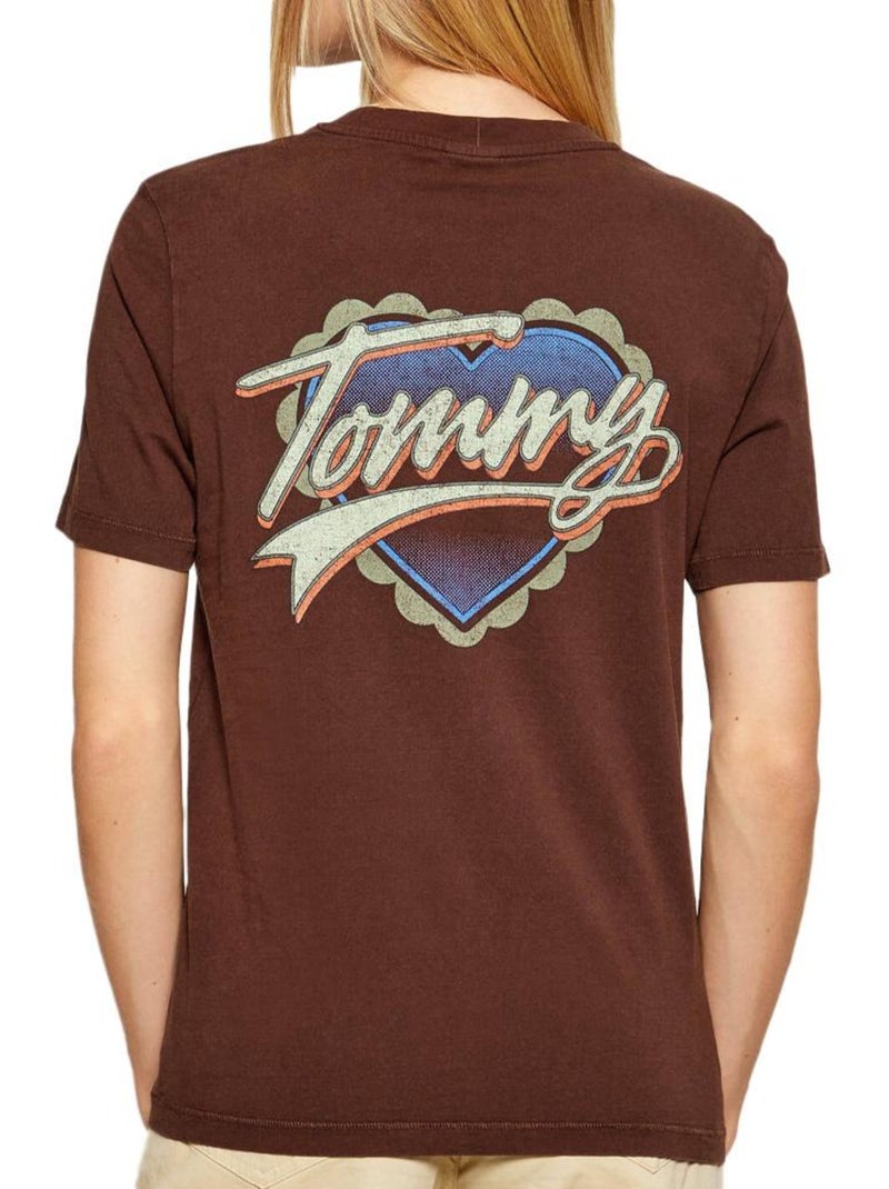 T-Shirt Femme Tommy Hilfiger Marron cappuccino - Kiabi