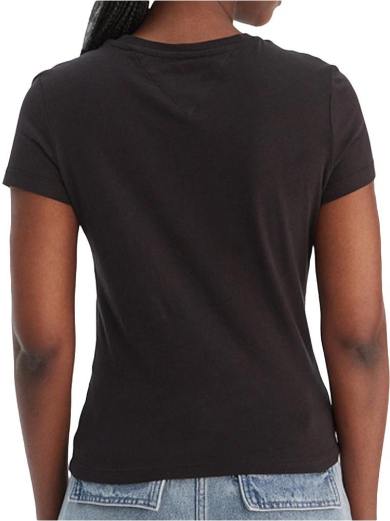 T-shirt femme tommy hilfiger Noir - Kiabi