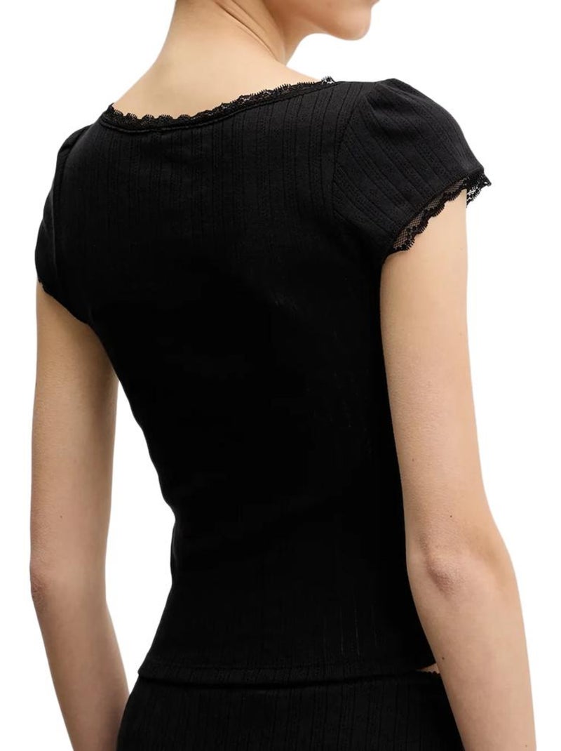 T-shirt Femme Tommy Hilfiger Noir - Kiabi