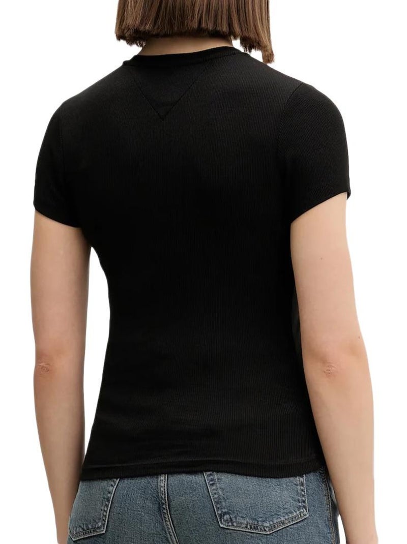 T-shirt femme tommy hilfiger Noir - Kiabi