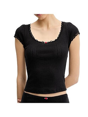 T-shirt Femme Tommy Hilfiger Pointell