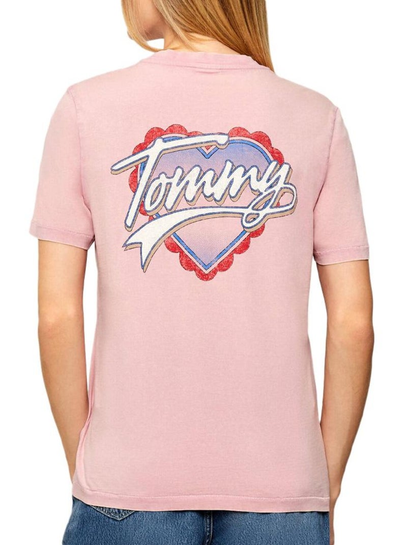 T-Shirt Femme Tommy Hilfiger Rose - Kiabi