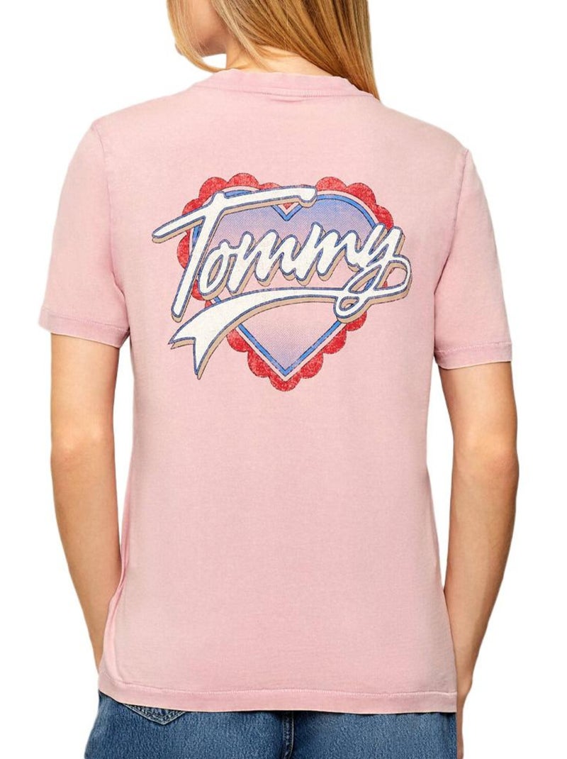 T-shirt femme tommy hilfiger Rose - Kiabi