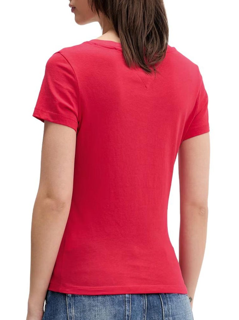 T-shirt Femme Tommy Hilfiger Rouge - Kiabi
