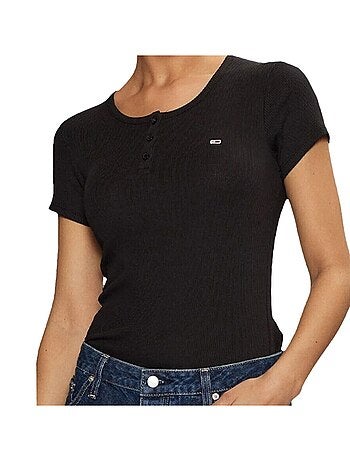 T-Shirt Femme Tommy Hilfiger Slim Button