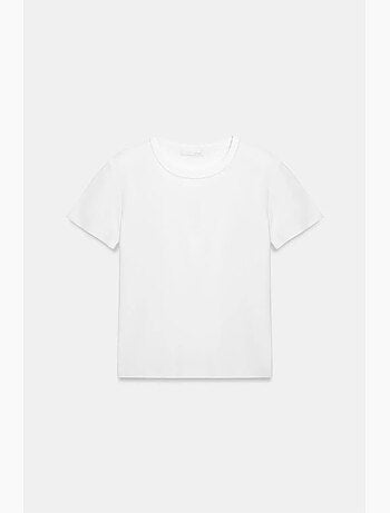 T-shirt femme uni à col rond dilvin