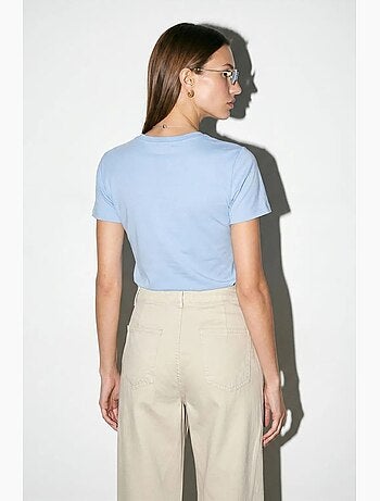 T-shirt femme uni à col rond dilvin