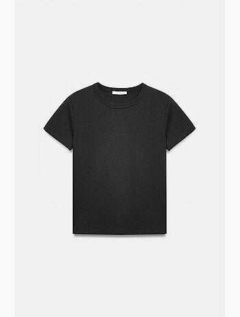 T-shirt femme uni à col rond dilvin
