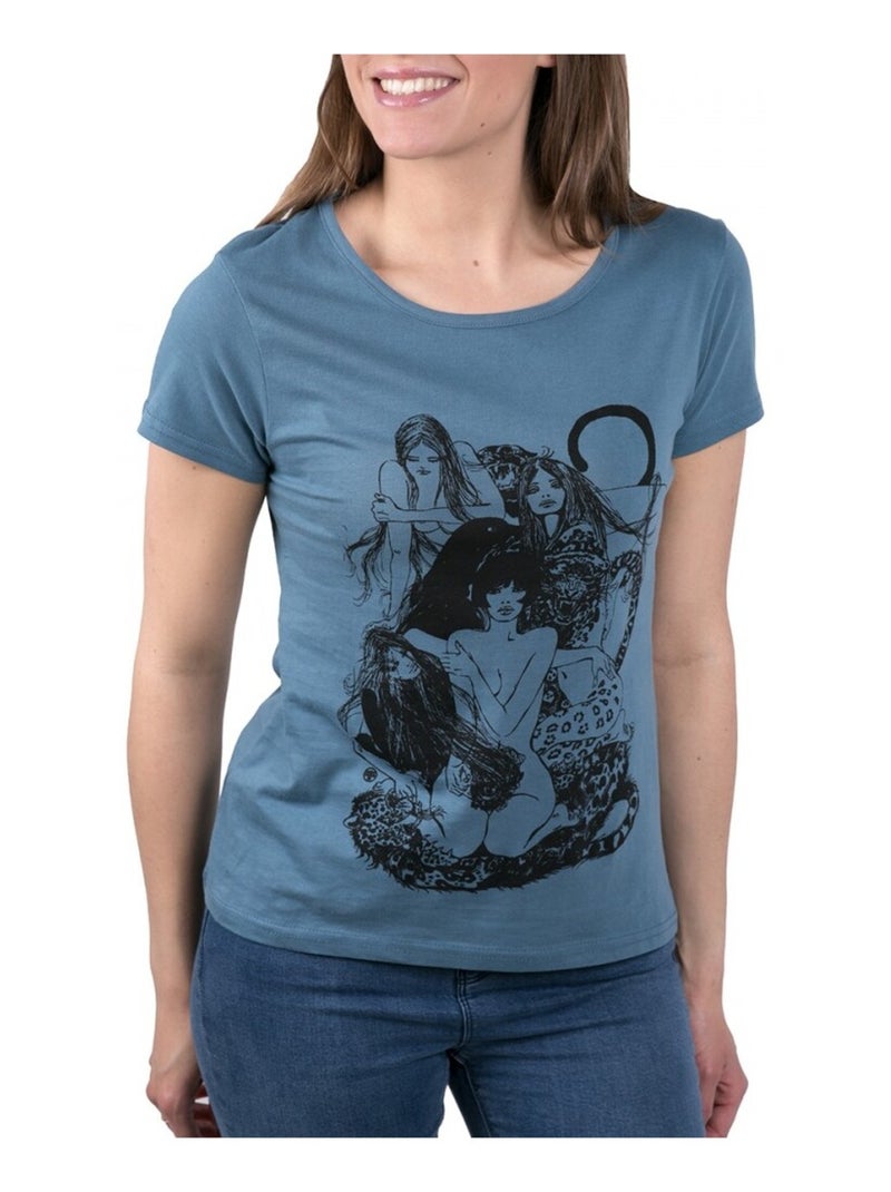 T shirt Femme Valentina Bleu céladon - Kiabi