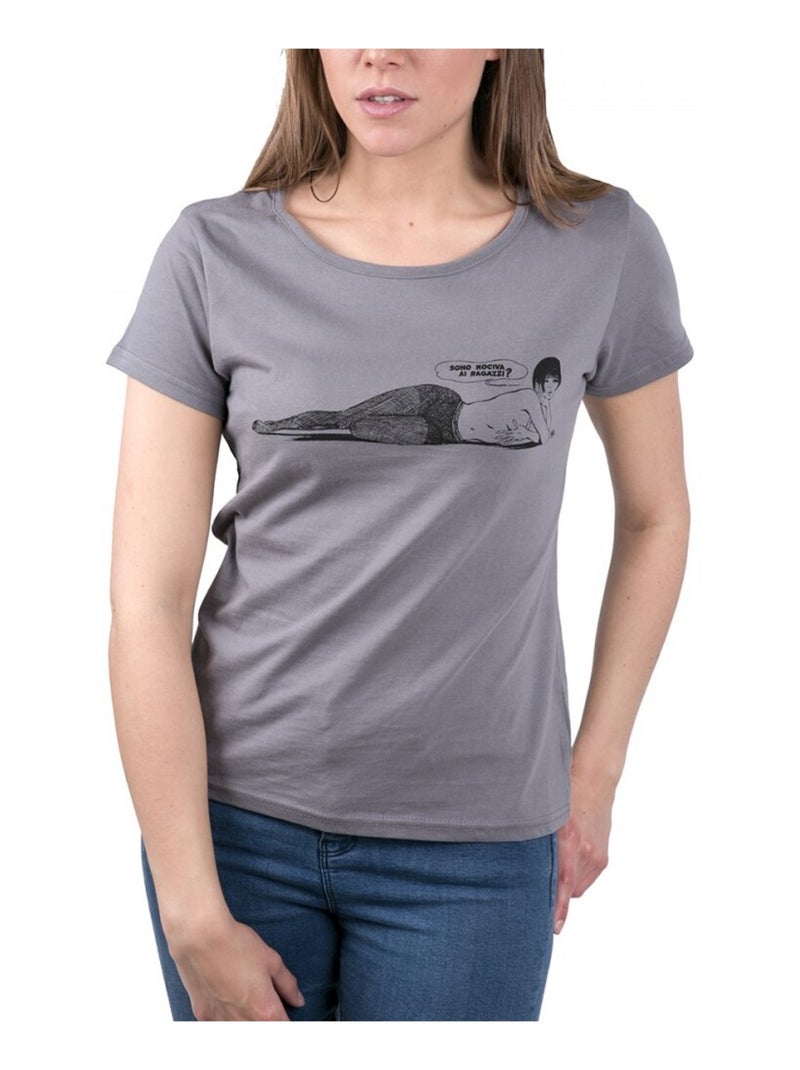 T shirt Femme Valentina Gris - Kiabi