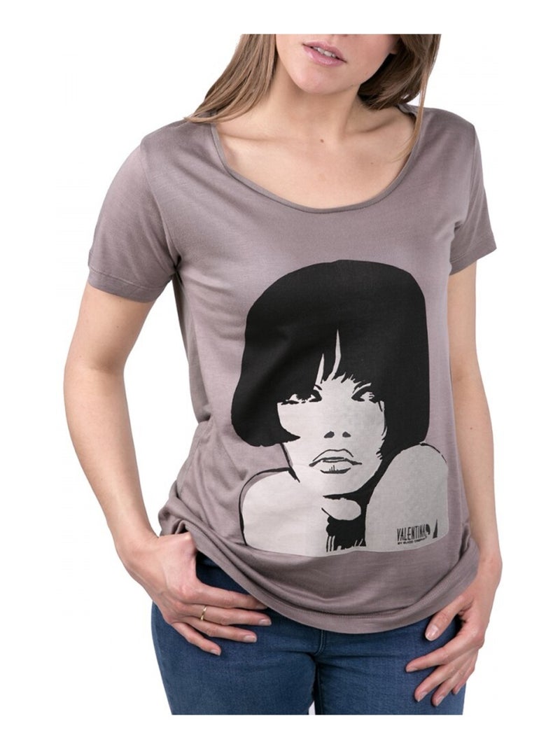 T shirt Femme Valentina Marron - Kiabi