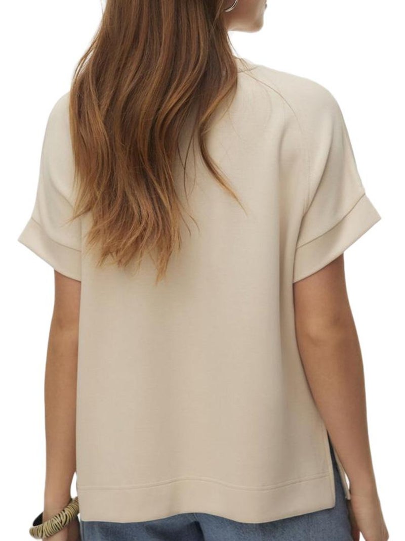 T-Shirt Femme Vero Moda Beige - Kiabi