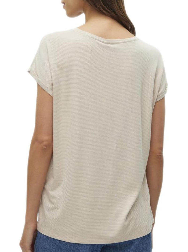 T-Shirt Femme Vero Moda Beige - Kiabi