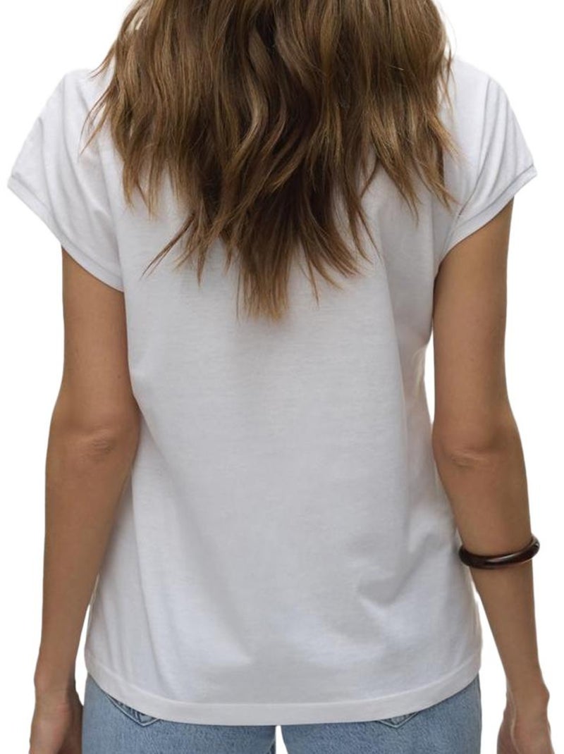 T-Shirt Femme Vero Moda Blanc - Kiabi